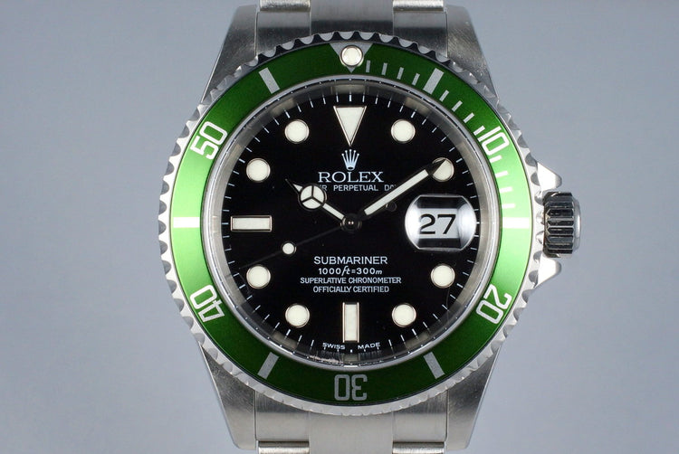 2004 Rolex Green Submariner 16610LV Mark I Dial and Insert