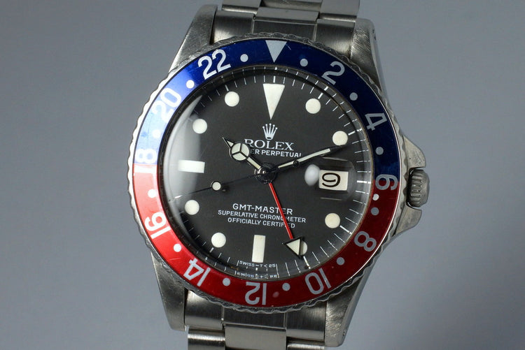 1964 Rolex GMT 1675 PCG with Newer Matte Tritium Dial