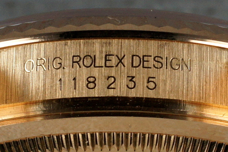 2000 Rolex 18K Rose Gold Day-Date 118235 with Diamond Dial