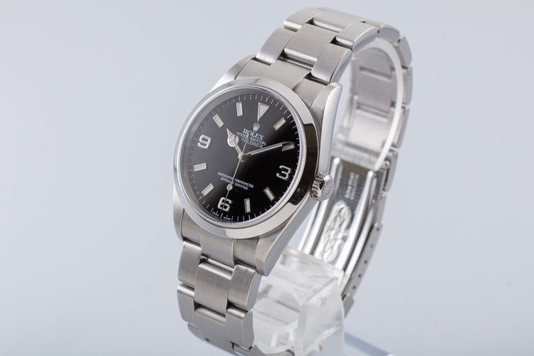 2000 Unpolished Rolex Explorer 114270 Swiss with Box Papers & Service Card