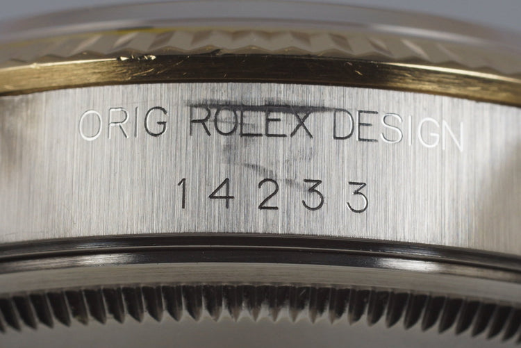 1994 Rolex Two Tone Oyster Perpetual 14233 White Roman Dial