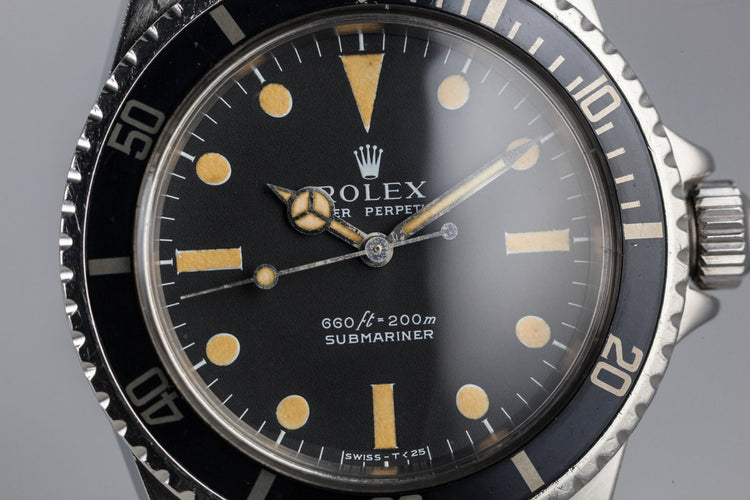 1975 Rolex Submariner 5513 with Serif Dial with Service Papers