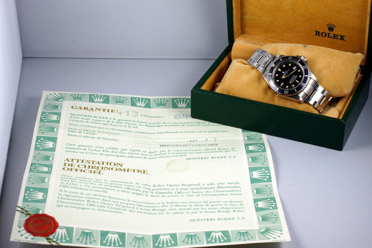 1984 Rolex Sea Dweller 16660 Spider Dial with Box and Papers