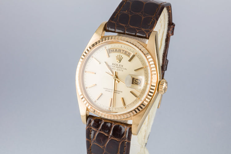 1974 Rolex 18K YG Day-Date 1803 Gold Dial