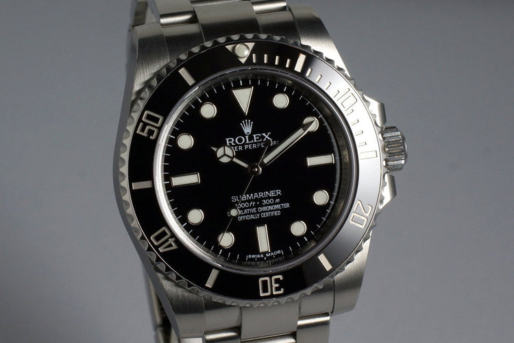 2015 Rolex Submariner 114060 with Box and Papers