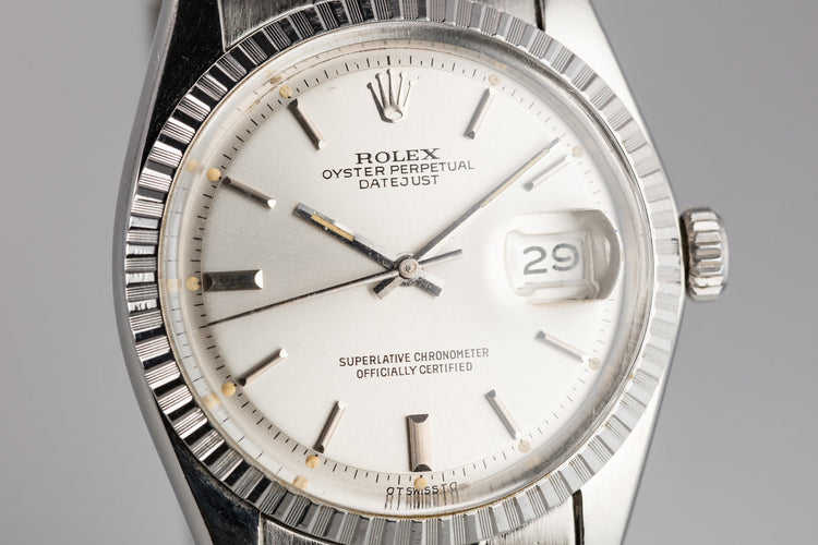 1974 Rolex DateJust 1603 Silver Sigma Dial with Box and Papers