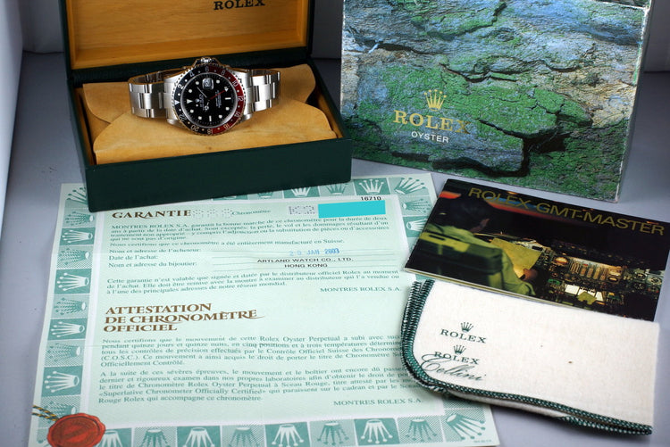 2001 Rolex GMT II 16710 with Box and Papers