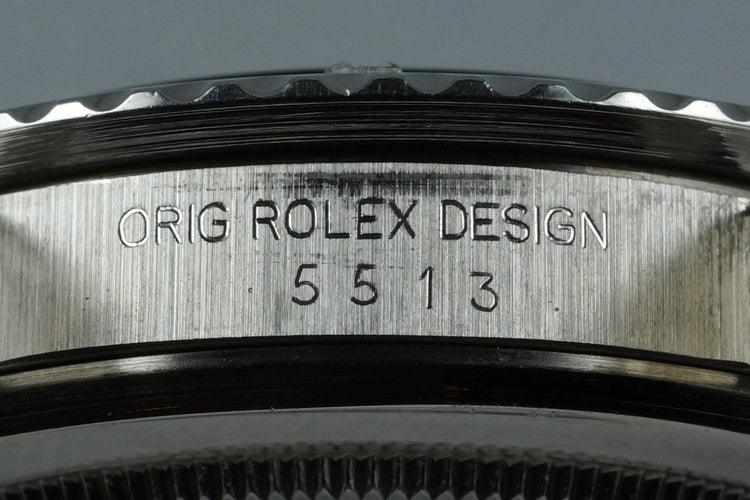 1987 Rolex Submariner 5513 with Box and Papers