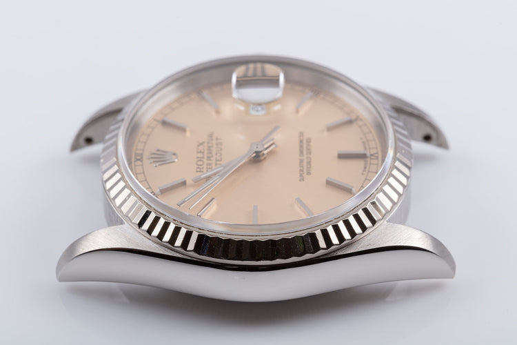 1995 Rolex Unpolished Case DateJust 16234 with Silver Patina Dial
