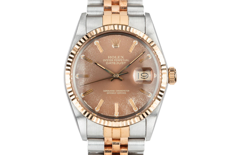 1985 Rolex Two-Tone DateJust 16013 Tropical Brown Dial with Box and Papers