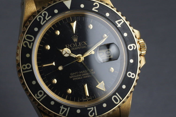 1985 Rolex 18K GMT 16758 with Unpolished Case