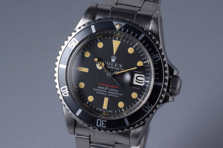 1970 Rolex Red Submariner 1680 Mark IV Dial