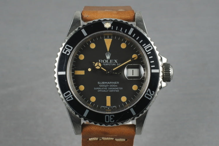 Rolex Submariner 16800 with orange lume
