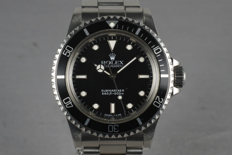 1987 Rolex Submariner 5513 with Box and Papers