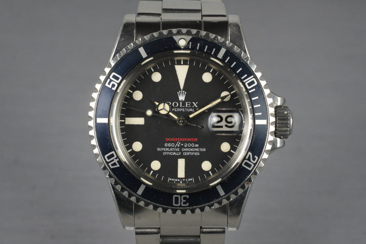 1970 Rolex Red Submariner 1680 Mark IV Dial