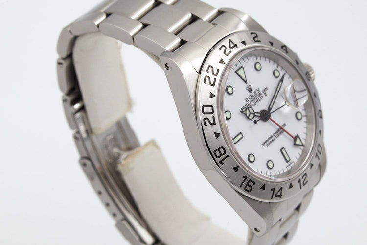 1999 Rolex Explorer II 16570 SWISS only dial