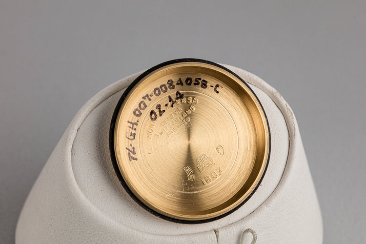 1969 Rolex 18K YG Day-Date 1807 Matte Black Dial