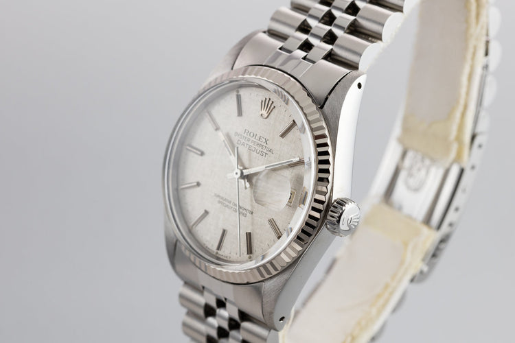 1984 Rolex DateJust 16014 Silver Linen Dial