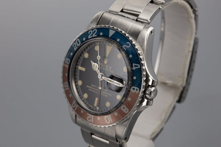 1966 Rolex GMT-Master 1675 Gilt Dial with Box and Double Punch Papers