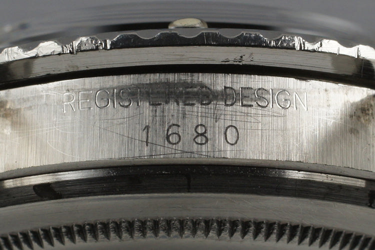 1972 Rolex Red Submariner 1680 Mark V Dial with Box and Papers