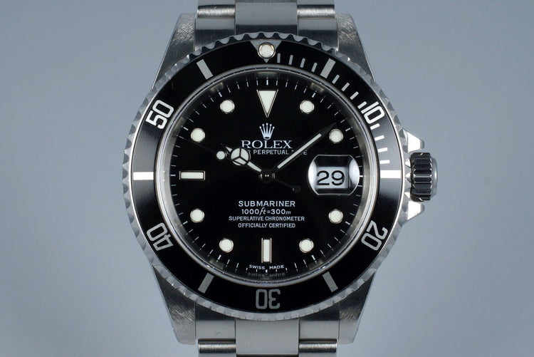 2002 Rolex Submariner 16610 with Box and Japanese Papers