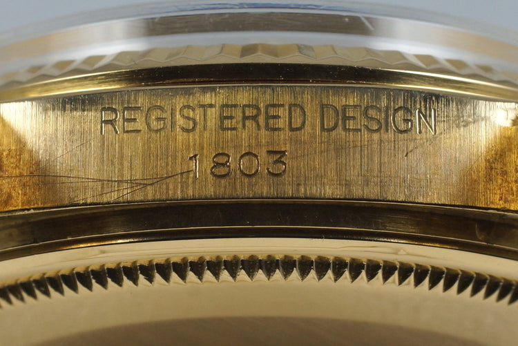 1972 Rolex YG Day-Date 1803 Champagne Linen Sigma Dial
