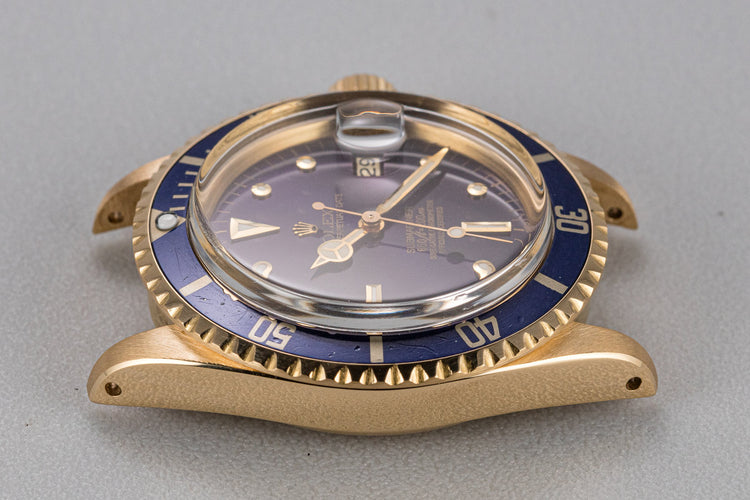 1972 Rolex 18K YG Submariner 1680 Blue Nipple Dial