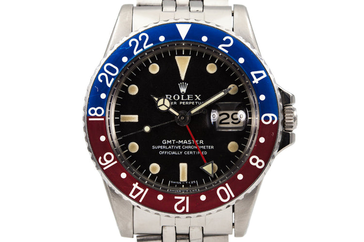 1968 Rolex GMT 1675 with Box and Papers