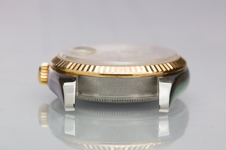 2005 Rolex 18k/St Datejust 116233 Champagne Stick Dial Box And Papers