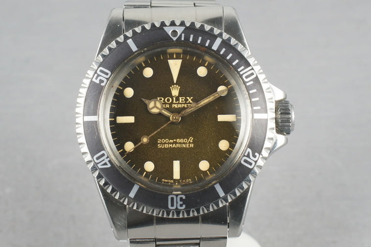 1965 Rolex Submariner 5513 with Ultra Gilt Tropical Brown Dial