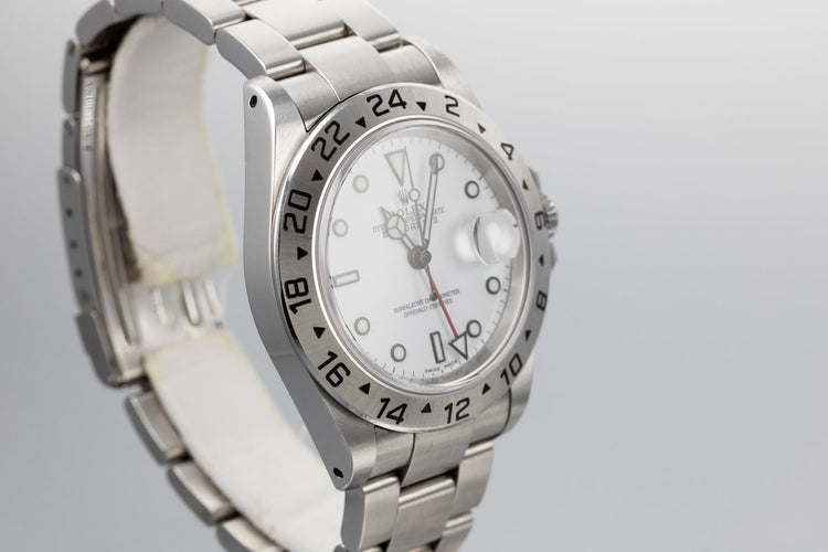 2000 Rolex Explorer II 16570 White Dial with Box and Papers
