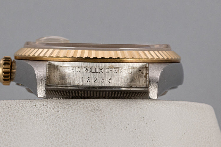 1995 Rolex Two-Tone DateJust 16233G Champagne Diamond Dial with Box and Papers