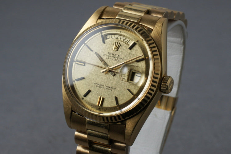 1972 Rolex Vintage 18K YG President 1803 with Sigma Dial