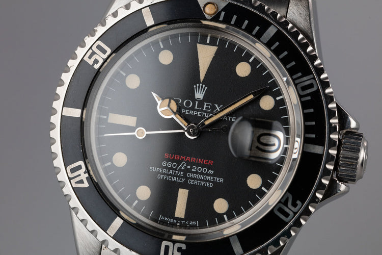 1975 Rolex Red Submariner 1680 MK 4 Dial