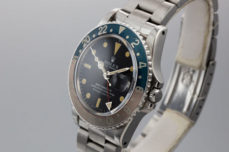 1971 Rolex GMT-Master 1675 with Fat Font Pepsi Insert