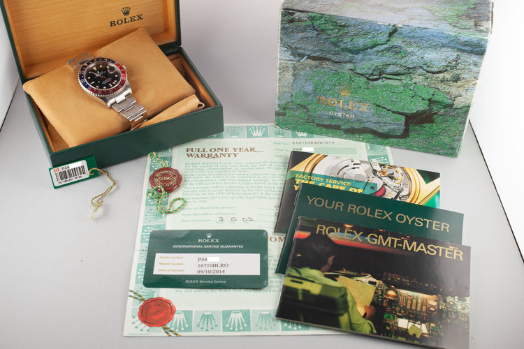 2000 Rolex GMT-Master II "Pepsi" 16710 with Box and Papers