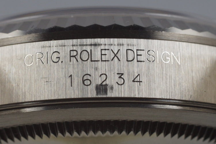 2004 Rolex DateJust 16234 Silver Roman Dial with Box and Papers