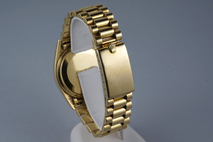 1978 Rolex YG Day Date 1803 Factory Diamond Red Vignette Dial