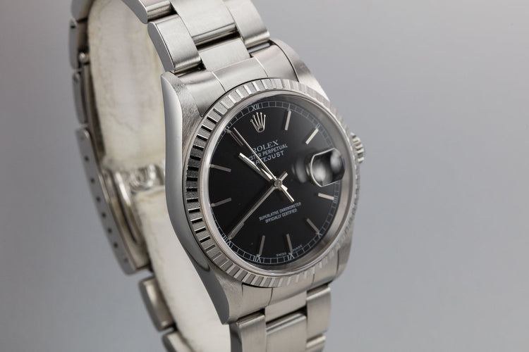 2003 Rolex DateJust 16220 Black Dial