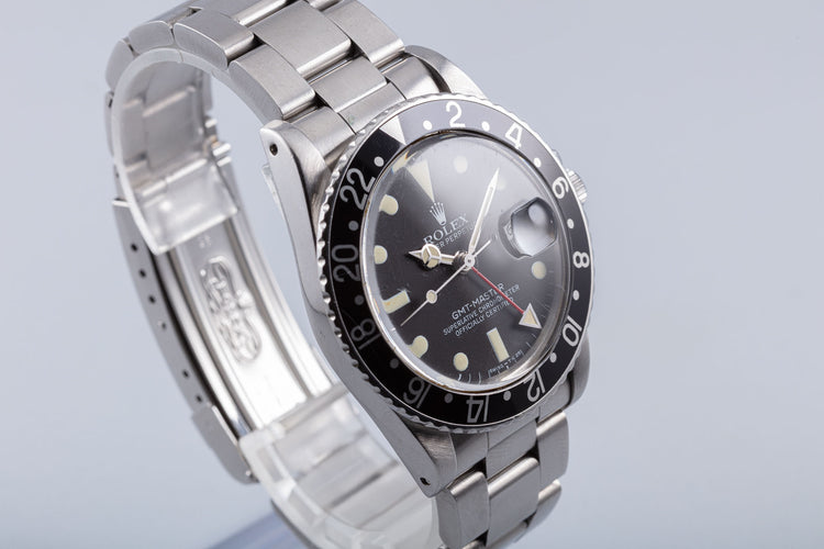 1982 Rolex GMT Master 16750 Creamy Matte Dial Black Bezel