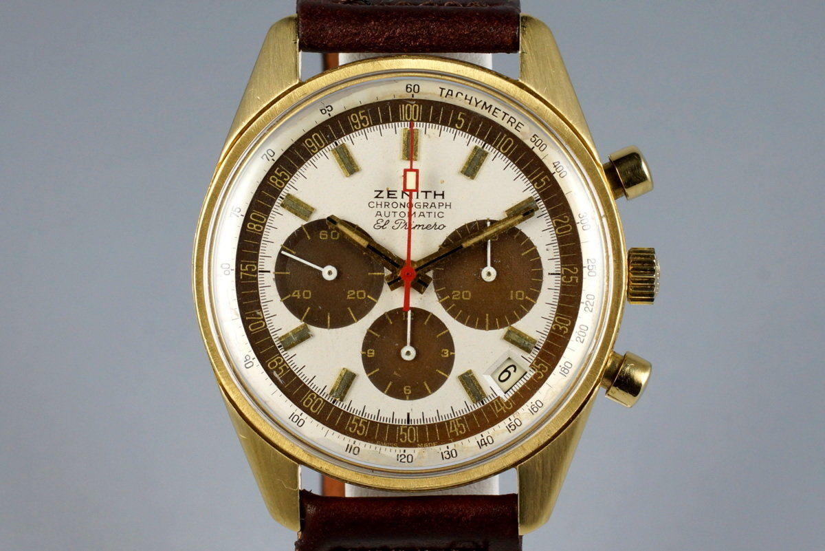 HQ Milton - Vintage Zenith 18K YG El Primero G381 Tropical Dial