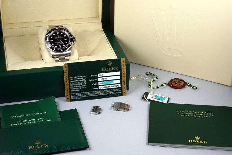 2014 Rolex Ceramic Sea Dweller 116600 with Box and Papers
