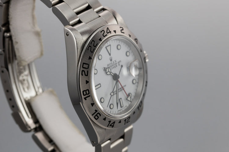 1998 Rolex Explorer II 16570 White Dial with Box and Papers