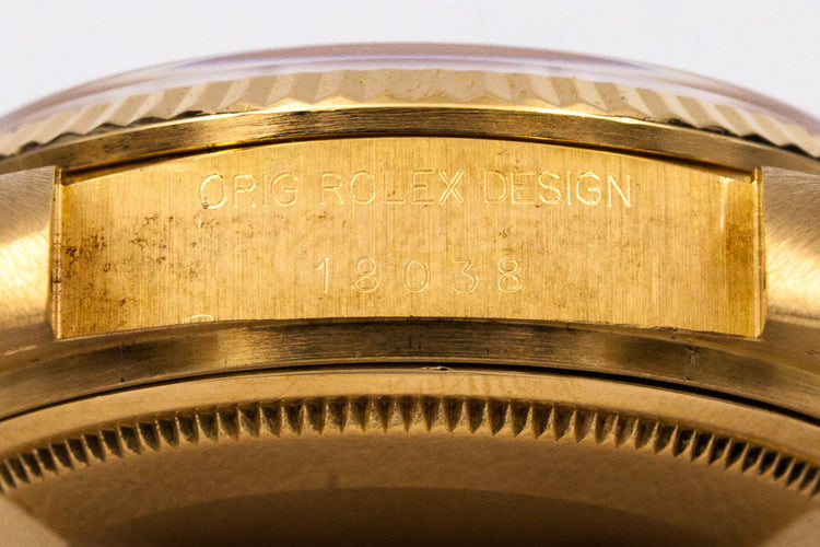 1981 Rolex YG Day Date 18038