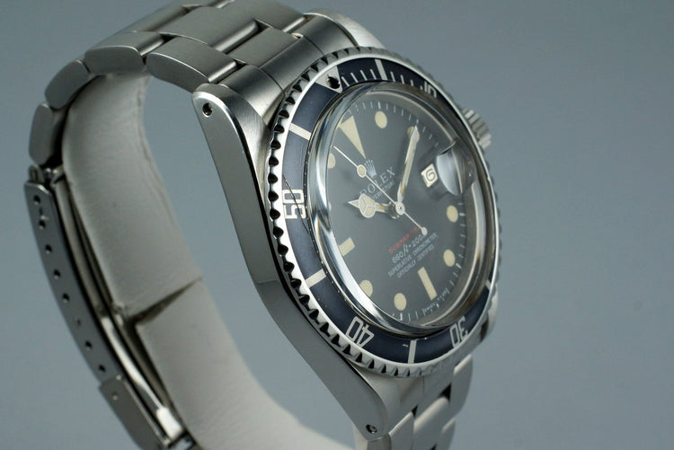 1970 Rolex Red Submariner 1680 Mark IV Dial with Box and Papers (Full Set)