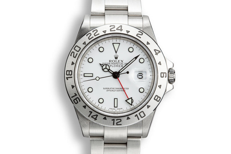 2003 Rolex Explorer II 16570 T White Dial