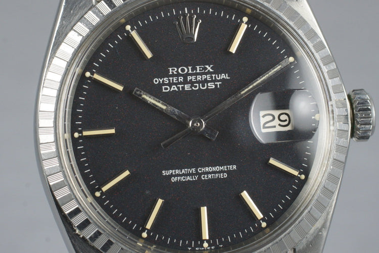 1971 Rolex DateJust 1600 Rare Matte Black Dial