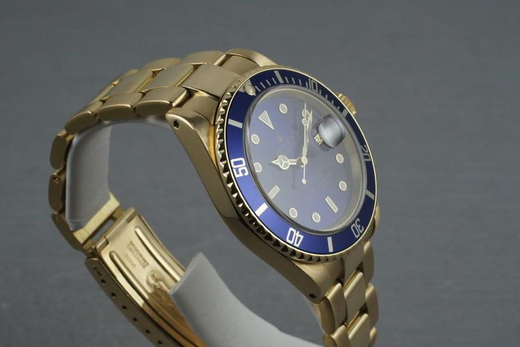 1981 Submariner 18K 16808 Blue Dial