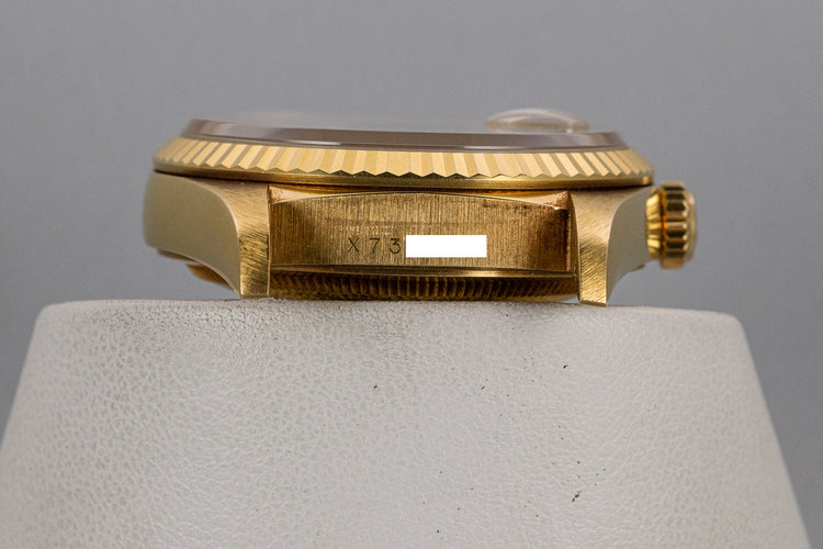 1991 Rolex 18K YG Day-Date 18238 Champagne Diamond Dial with Papers