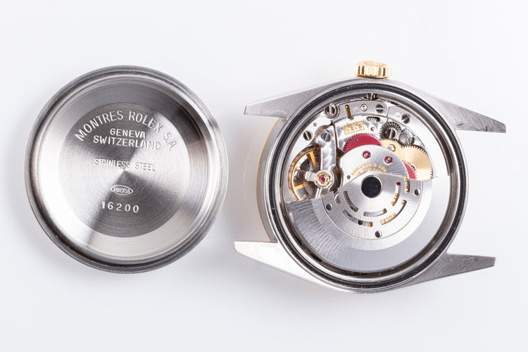 1995 Unpolished Rolex 18K/ST DateJust 16233 Gold Dial